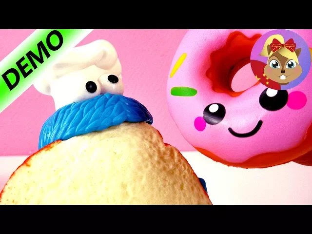 饼干怪兽和squishy 按压球 超级可爱甜甜圈 曲奇饼干 焦糖果冻